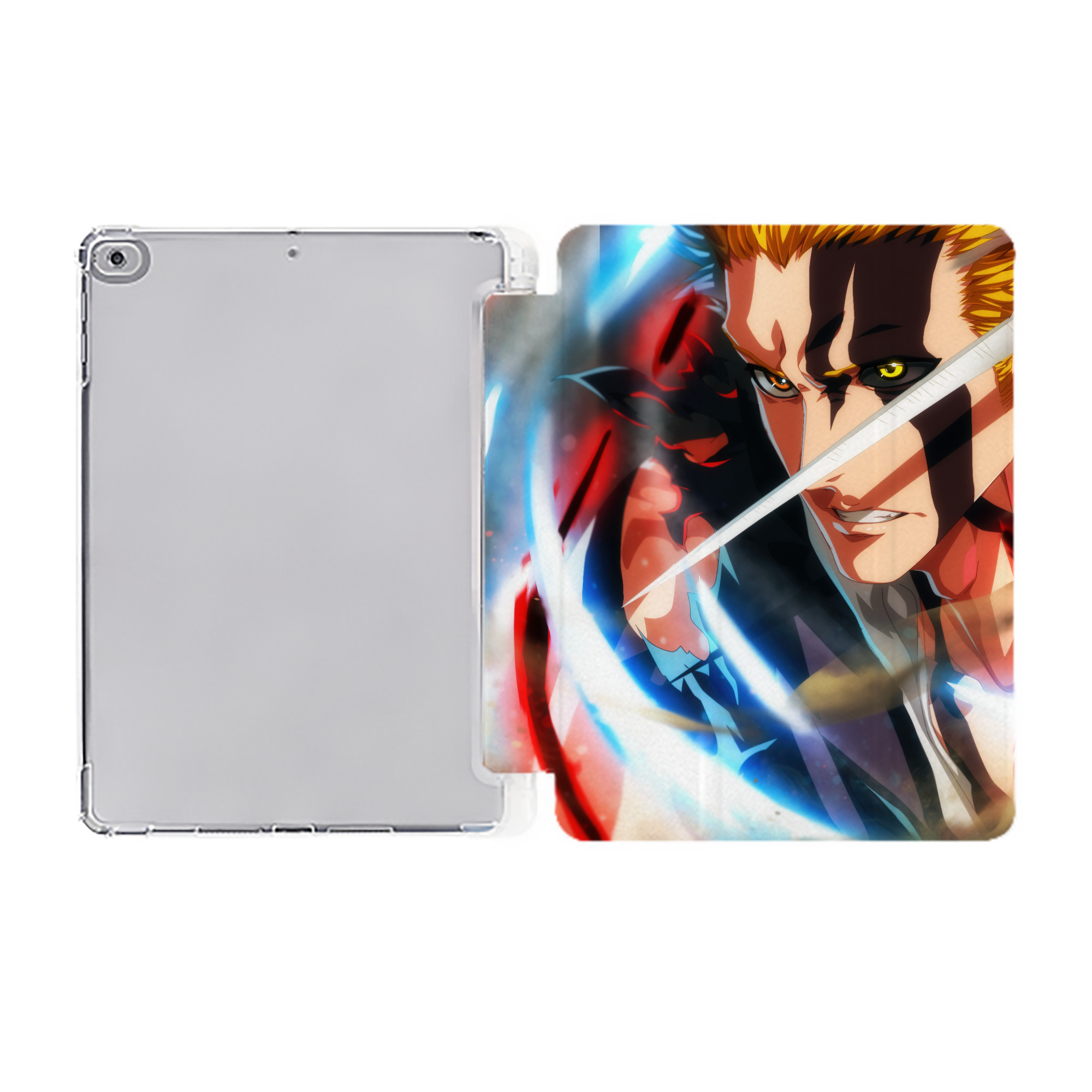 （画像用） ブリーチ BLEACH IPad ケース ペン収納付き 三つ折りスタンド PUレザー×シリコン 対応機種9.5/10.5/10.9インチ